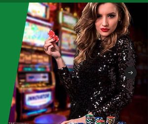 Mujer en un casino